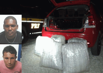Policia Rodoviária Federal prende dois homens com cerca de 50 kg de maconha próximo a Nova Fátima