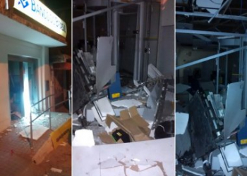 Bandidos explodem banco e agência dos Correios de Aramari