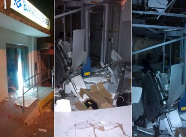 Bandidos explodem banco e agência dos Correios de Aramari