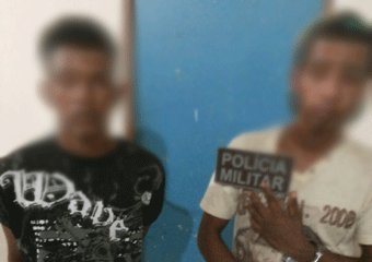 Dois menores são apreendidos pela PM de Gavião, suspeitos de praticarem assaltos na região de Cabaças