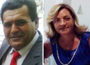 O vereador Roni do do Junco ao lado de sua esposa Rute Almeida 