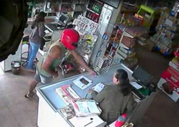Câmera registra mais um assalto em mercadinho de Coité