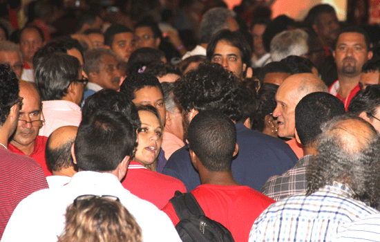 O Evento era só para petistas e houve desentendimento entre militantes.