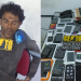 Serrinha – Guarnições do 16˚ Batalhão prende arrombador de loja e recupera 64 aparelhos de celular e tablet