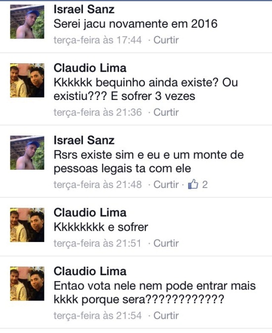 discussão nas redes sociais