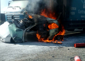 Motorista de Corsa morre em colisão com caminhão bau na BR 116 Norte
