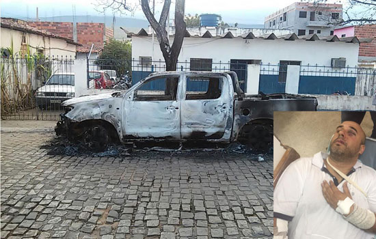 Médico é atropelado supostamente de proposito e populares queimam Hilux
