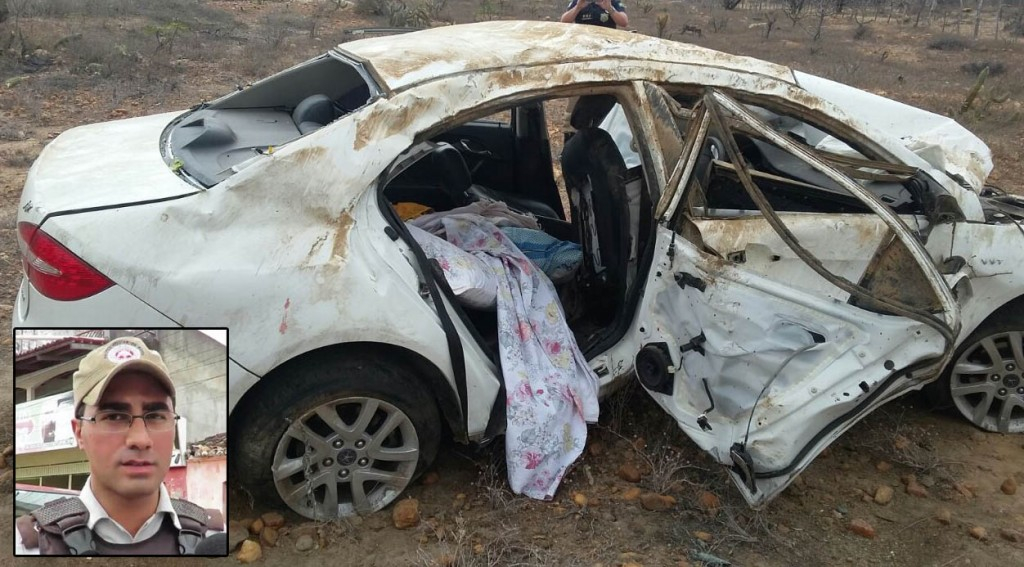 Tenente da PM morre em capotamento na BR 407