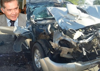 Ex-prefeito de Jacobina colide veículo com caminhão na BA-131; vítima não teve ferimentos graves