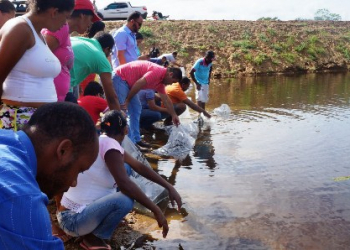 Barragem do Projeto Segunda Água do CONSISAL recebe Peixamento em Serrinha