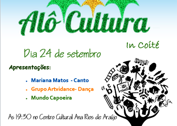Alô Cultura In Coité acontece nesta quinta-feira (24)