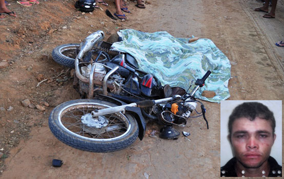 Motociclista morre em estrada vicinal de Tucano depois de ser atingido por caminhão pipa