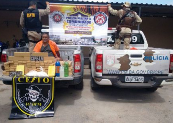 Serrinha – Policias da CETO do 16ºBPM apreende grande quantidade de droga em carro usado em escolta