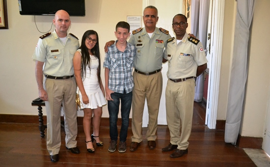 Depois de realizar o sonho de conhecer a 4ª Cia PM de Coité, estudante conhece Comando Geral da PM da Bahia em Salvador