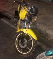 Moto que a vítima estava no momento do acidente