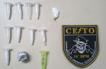 Guarnições da CETO do 16º BPM efetuam prisão durante Operação Varredura