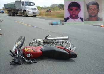 Colisão de moto e caminhão deixa duas vítimas fatais na BR-324 Jacobina