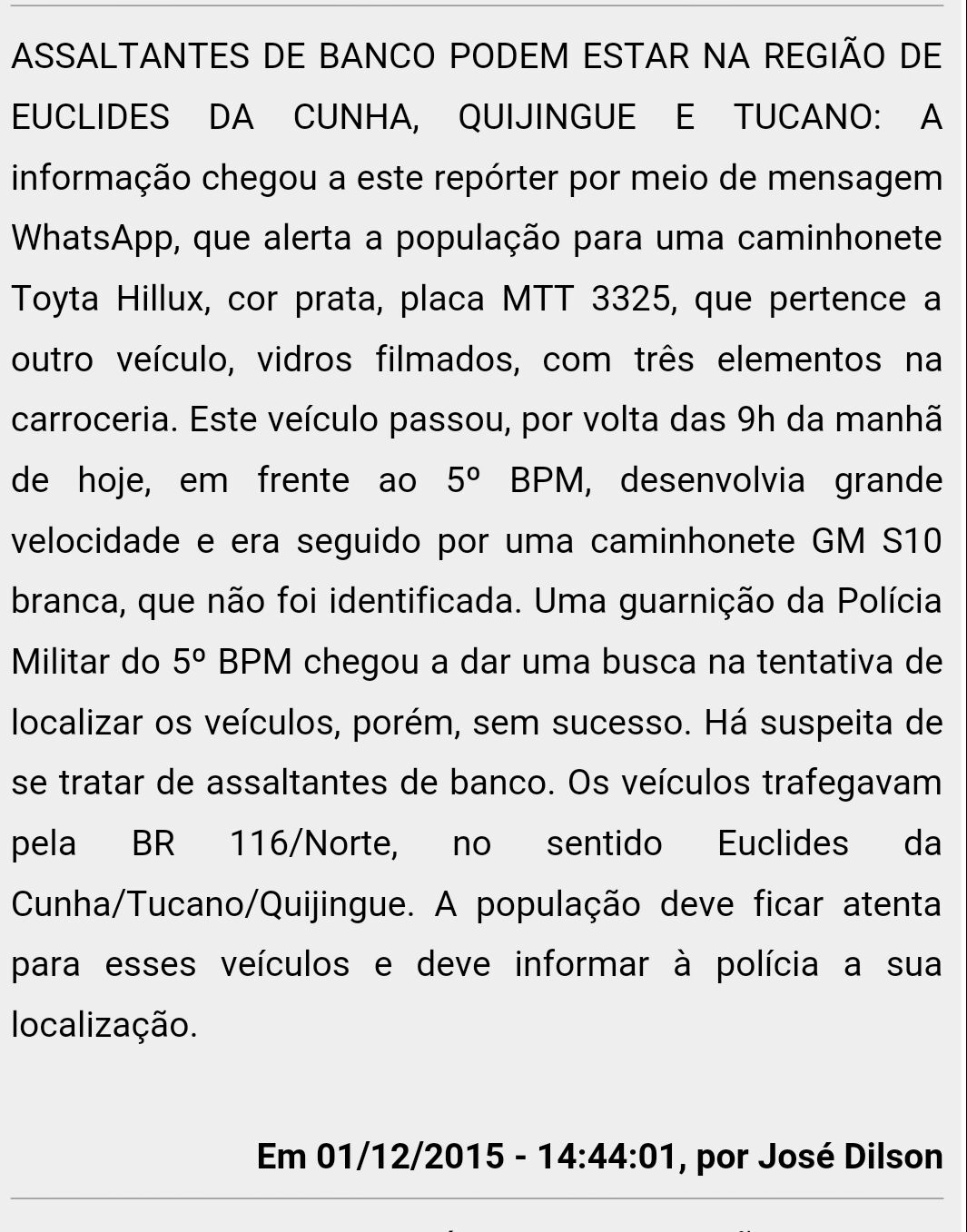 Em horário atípico, quadrilha explode Banco do Brasil de Nordestina (Atualizada)