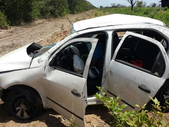 Duas pessoas morrem após capotamento na BR-349