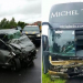 PR: ônibus da banda de Michel Teló bate de frente com carro e três pessoas morrem