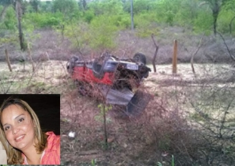 Mulher morre vítima de capotamento na BA-417