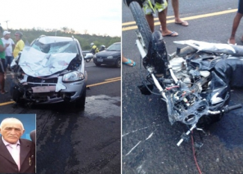 Uauá-  Colisão entre carro e moto deixa uma vítima fatal na BR-325