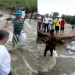Coité – Represas transbordam, abrem crateras e impedem trafego de veículos pela estrada do Distrito de Aroeira