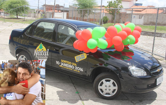 Muita emoção no sorteio da Campanha Natal Premiado CDL de Coité; ganhador do carro estava presente no Ginásio de Esportes