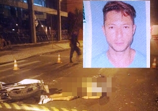 Motociclista morre no centro da cidade depois de colidir veículo em caminhonete