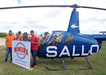 Conheça os três clientes da Mineira Calçados que realizaram o voo panorâmico no helicóptero da Sallo