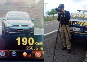 PRF flagra condutor dirigindo veículo a quase 200km/h entre Senhor do Bonfim e Filadélfia