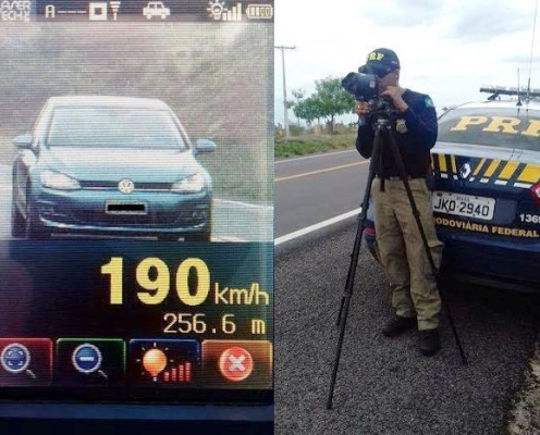 PRF flagra condutor dirigindo veículo a quase 200km/h entre Senhor do Bonfim e Filadélfia