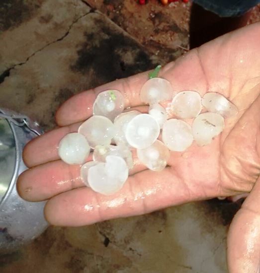 Chuva de granizo registrada na zona rural de Jaguarari