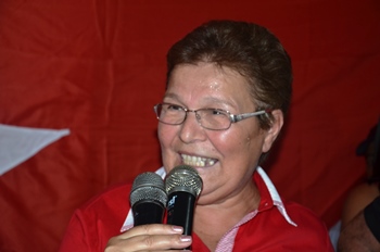 Fátima promete muita luta pata ajudar na eleição de Germano.
