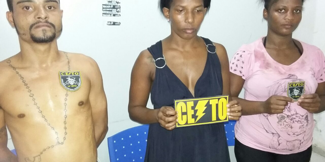 Serrinha: três pessoas são presas em flagrante por tráfico de drogas; as mulheres são irmãs