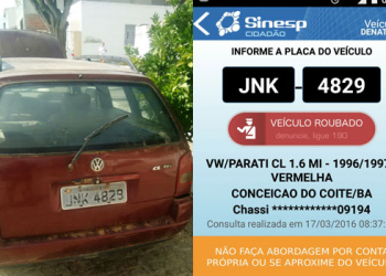 Veículo furtado próximo a feira-livre de Coité é encontrado abandonado