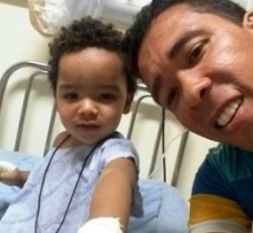 Menino de dois anos teve ferimentos leves após acidente (Foto: Arquivo pessoal)