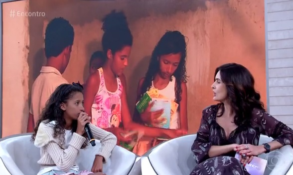 Estudante coiteense que montou biblioteca participou do Encontro com Fátima Bernardes nesta quarta-feira