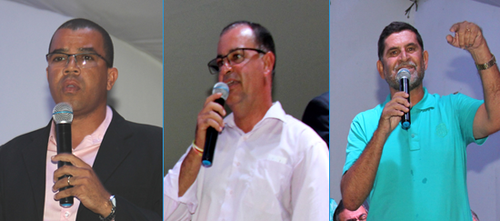 Da esquerda para a direita: Alex da Saúde, Rogério da Cerâmica e Gerinaldo Ferreira