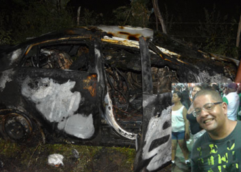 Corpos carbonizados em veículo na BA 120, podem ser de professores de Santaluz