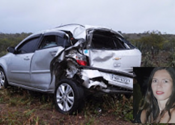 Professora de Capela do Alto Alegre morre em acidente quando voltava de festa em Gavião