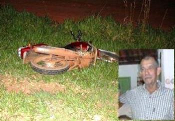 Idoso morre em acidente envolvendo moto e bicicleta