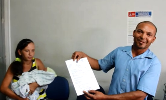 Coité – Pai registra seu 13° filho e tem o nome de Ronaldo