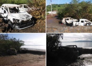 Bandidos explodem cofre de agência e queimam carros em fuga na Bahia