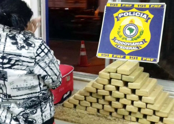 Mulher é presa ao transportar 42 kg de droga em bagageiro de ônibus