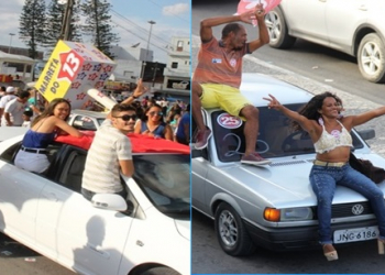 Coité – Faltando mais de uma hora para encerramento da votação, eleitores do 13 e do 25 comemoram