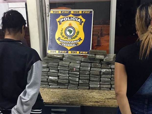 Jovens são presas com mais de 60 kg de drogas dentro de malas na Bahia