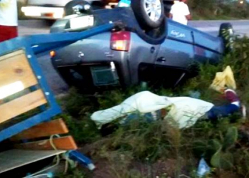 Motorista de Fiat Uno morre em capotamento na estrada do feijão