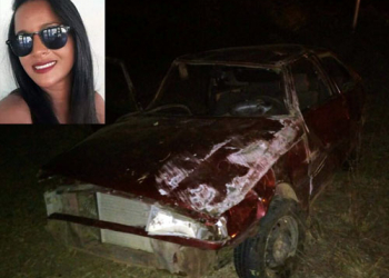 Mulher morre e três pessoas ficam feridas após carro capotar entre Valente e São Domingos
