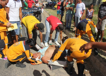 Coité – Homem sofre grave acidente de moto depois de passar por quebra-molas